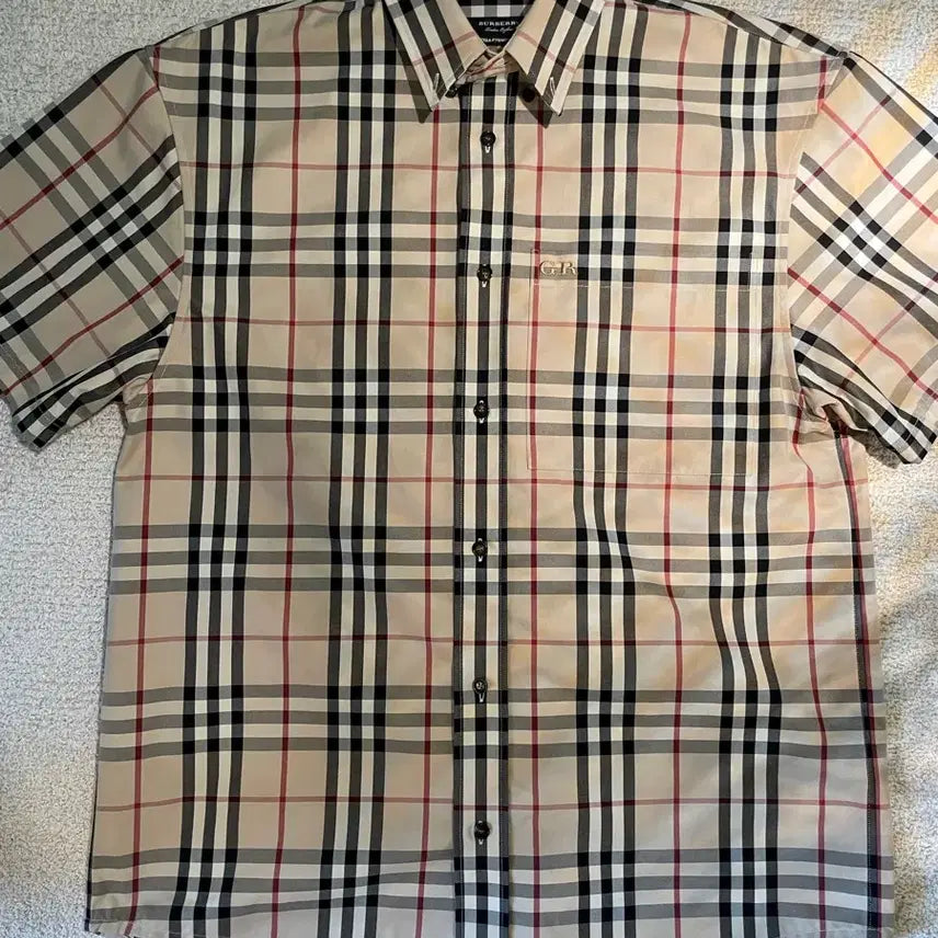 [BUNJANG] Burberry x Gosha Rubchinskiy Honey Short-Sleeve Shirt / 버버리 x 고샤 르부친스키 허니 반판 셔츠