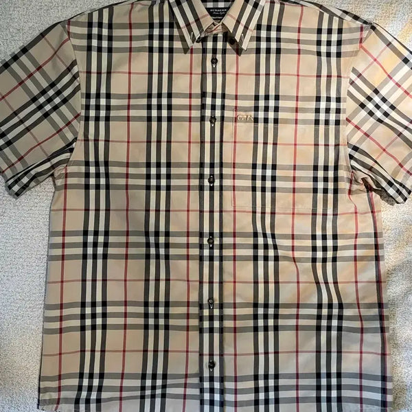[BUNJANG] Burberry x Gosha Rubchinskiy Honey Short-Sleeve Shirt / 버버리 x 고샤 르부친스키 허니 반판 셔츠