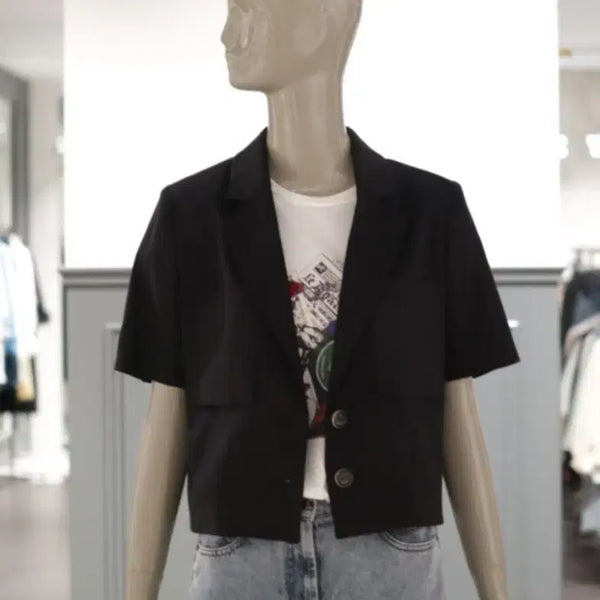 [BUNJANG] Sisley Linen Blend Short-Sleeve Jacket / 시슬리 린넨 혼방 반팔 자켓