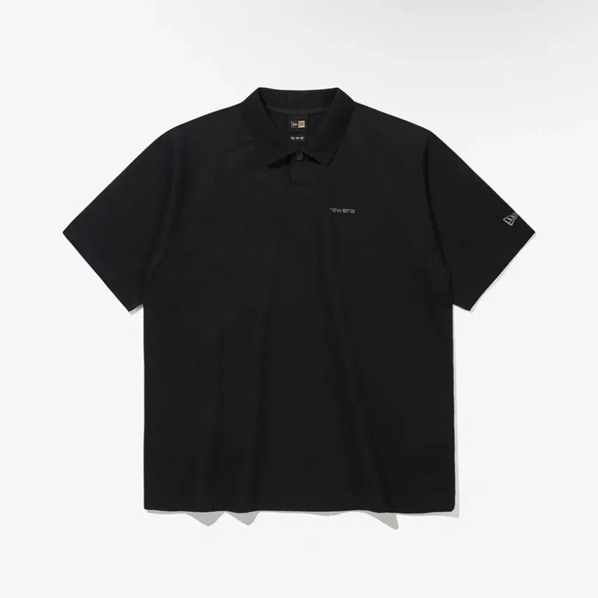 [BUNJANG] New Era Black Textured Polo Shirt 2XL / 뉴에라 블랙 텍스쳐 폴로셔츠 2XL