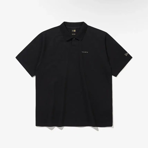 [BUNJANG] New Era Black Textured Polo Shirt 2XL / 뉴에라 블랙 텍스쳐 폴로셔츠 2XL