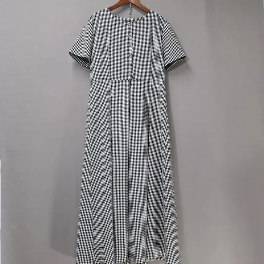 [BUNJANG] Jig Jig Checkered Long Dress / Jig Jig 체크무늬 롱 원피스