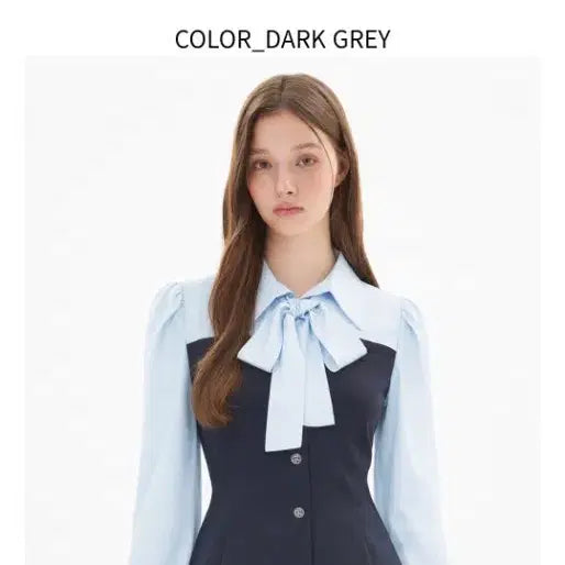 [BUNJANG] Kenneth Lady Dark Grey Blouse and Slack Set / 케네스레이디 여성 블라우스 다크그레이 와 슬랙스