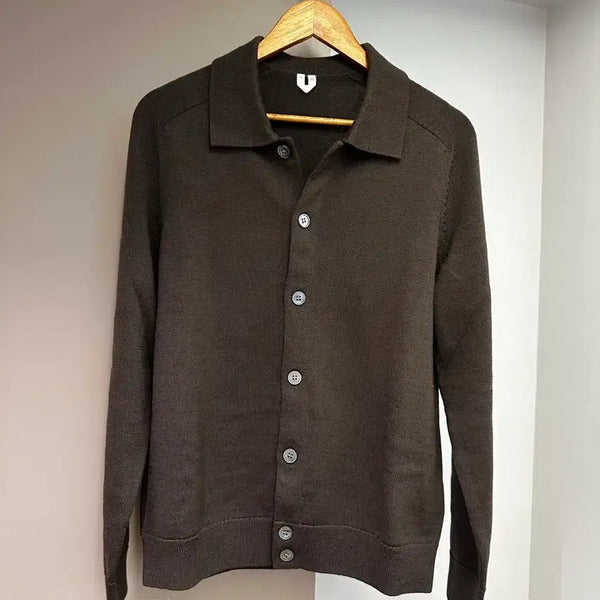 [BUNJANG] ARKET Men's Brown Wool Knit Cardigan S / 아르켓 남성 브라운 울 니트 가디건 S