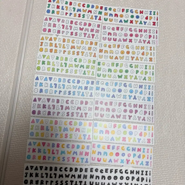 [BUNJANG] Linofriends Block Alphabet Kiss-Cut Stickers (9 Types) / 리노프렌즈 블럭알파벳 키스컷