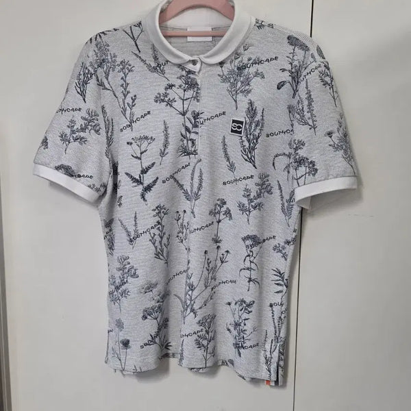 [BUNJANG] South Cape Floral Pattern Short Sleeve Polo Shirt L (95) / 사우스케이프 정품 플로럴 패턴 반팔 카라티 L (95)