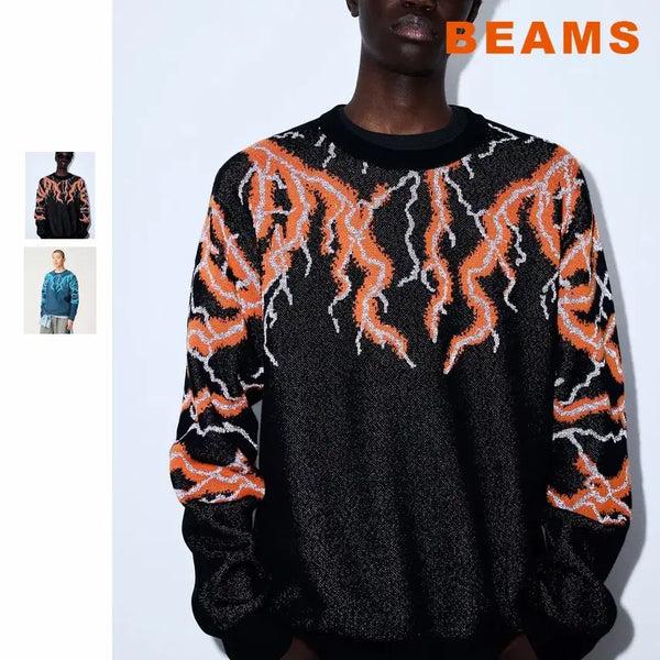 [BUNJANG] Beams 12 Gauge Thunder Crewneck Knit / 빔즈 12게이지 썬더 크루넥 니트