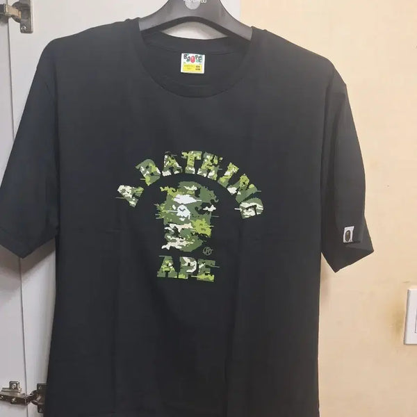 [BUNJANG] BAPE Camo Logo T-Shirt Black 2XL / 정품 베이프 카모 로고 반팔 티셔츠 블랙 2엑라 새상품
