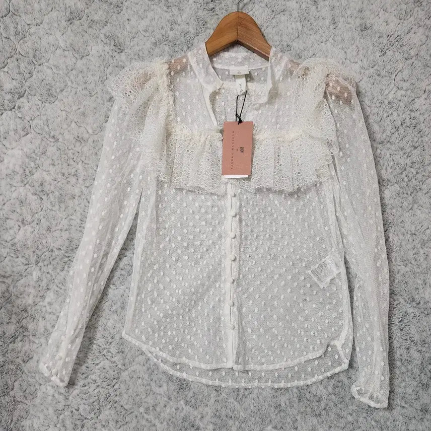 [BUNJANG] Sandra Mansour x H&M Silk Blouse Size 32 / 44C [32] 새상품 Sandra Mansour X 에이치엔엠 블라우스