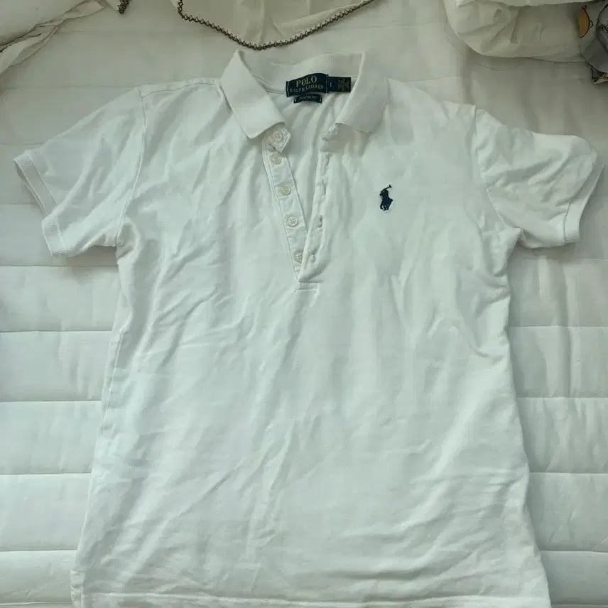 [BUNJANG] Polo Ralph Lauren Short Sleeve Polo Shirt White L / 폴로 랄프로렌 반팔 카라티 화이트 L