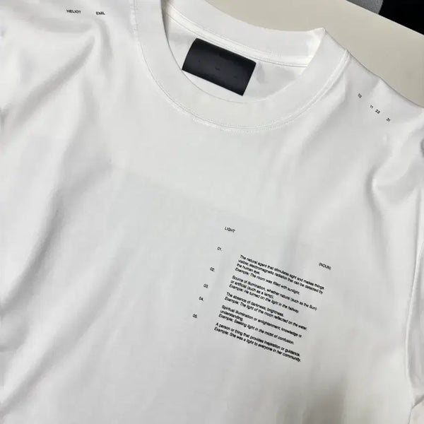 [BUNJANG] Heliot Emil Short Sleeve T-Shirt White XL / 엘리엇에밀 반팔 티셔츠 화이트 새상품