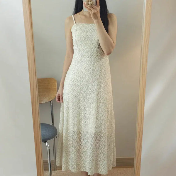 [BUNJANG] Neonhitch Women's Lace Sleeveless Long Dress / (F)Neonhitch 여성 나시 레이스 롱 원피스 W4250