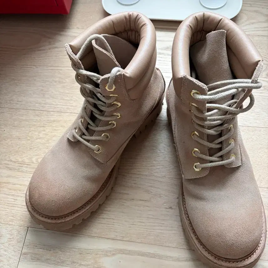 [BUNJANG] Yase Commando Sole Suede Boots Sand 270 / 야세 코만도솔 스웨이드 부츠 샌드 270
