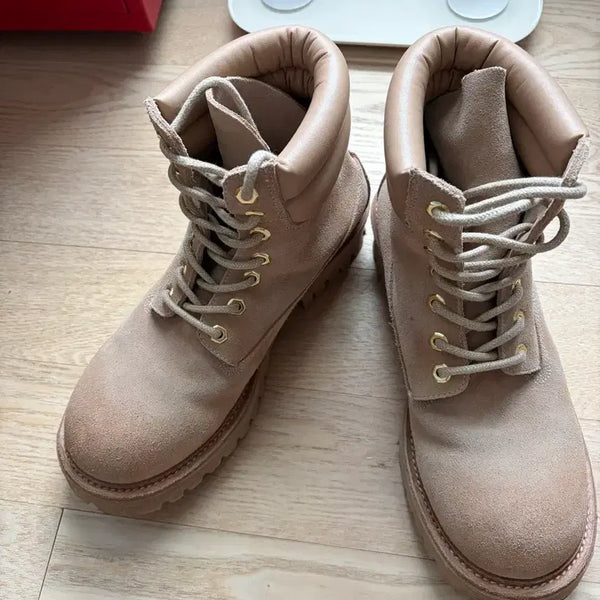 [BUNJANG] Yase Commando Sole Suede Boots Sand 270 / 야세 코만도솔 스웨이드 부츠 샌드 270