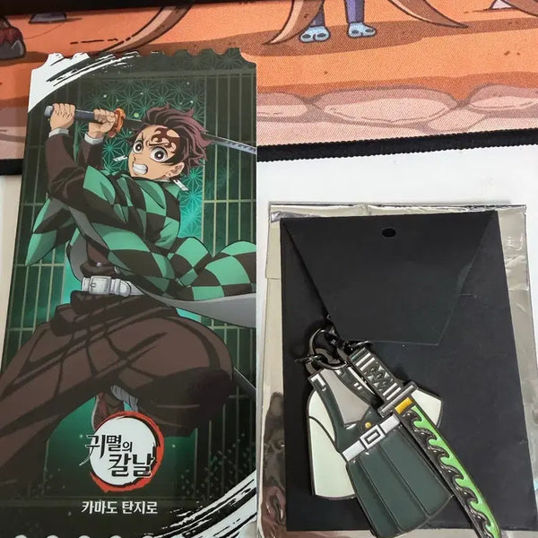[BUNJANG] Demon Slayer Sanemi Keychain + Tanjiro Special Bonus Card / 귀멸의 칼날 팝업 사네미 키링 + 탄지로 특전