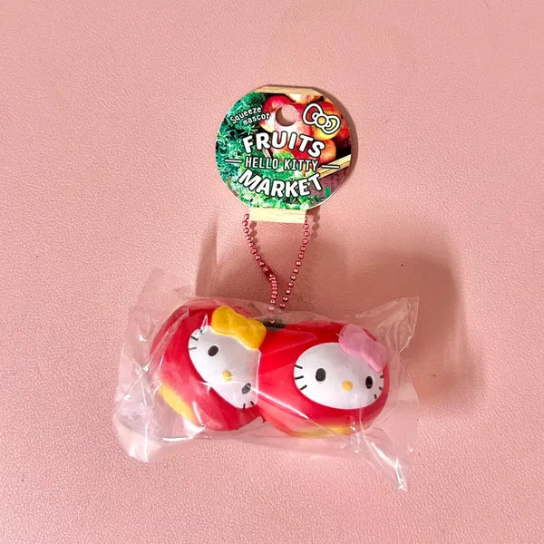 [BUNJANG] 2017 Sanrio Hello Kitty Tomato Squishy Keychain / (고전문구)2017년 말랑 스퀴시 헬로키티 키링