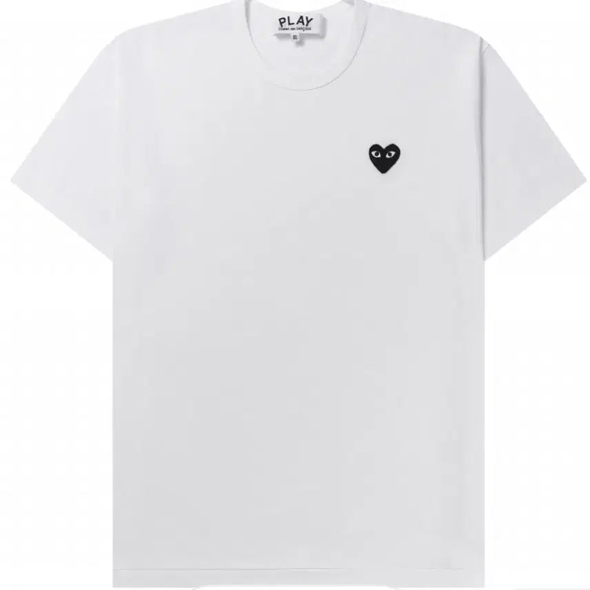 [BUNJANG] Comme des Garçons Play Black Heart T-Shirt White XL / [XL] 꼼데가르송 플레이 블랙 하트 반팔 티셔츠 화이트