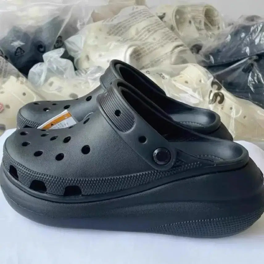 [BUNJANG] Crocs Crush Clog Height-Enhancing Sandals Slippers / 크록스 크러쉬 클로그 키높이 샌들 굽 슬리퍼