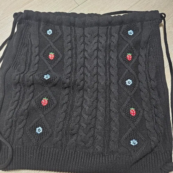 [BUNJANG] Ronron Knit Backpack / 론론 니트 백팩