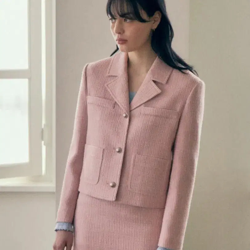 [BUNJANG] Vocavaca Tweed Jacket + Skirt Set / 보카바카 vocavaca 트위드 자켓+스커트 s 셋트