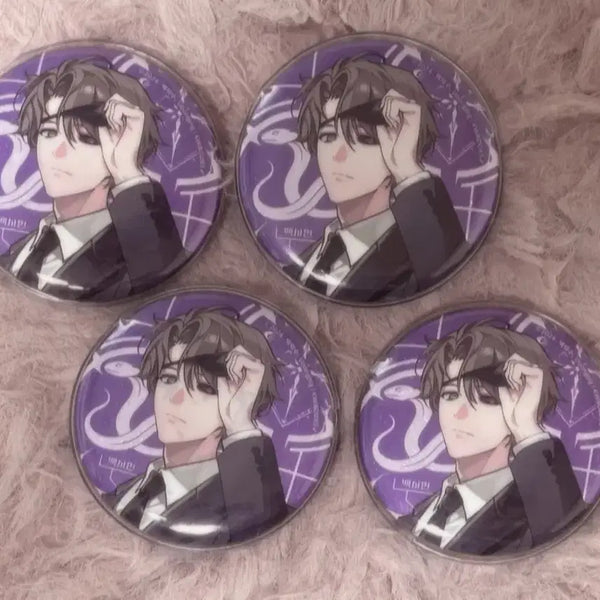 [BUNJANG] Gye-dam Chul-geun Baek Sa-heon Can Badge Bundle Set / 괴담출근 백사헌 캔뱃지 일괄