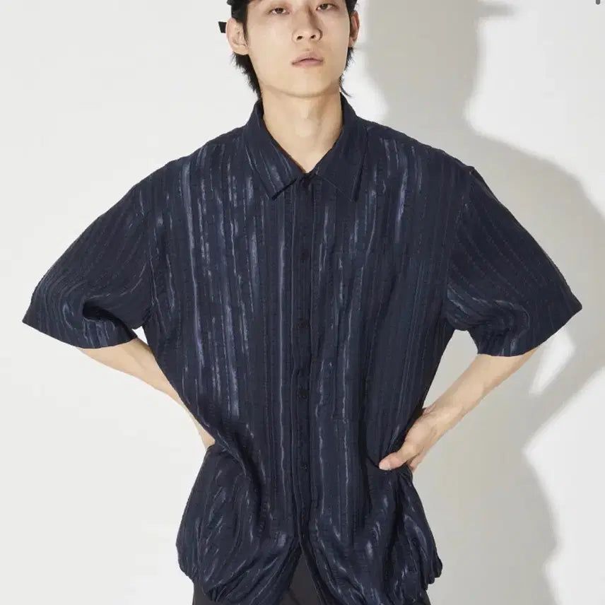 [BUNJANG] Rocobeige Italian Viscose Strap Shirt / 로코베이직 스트랩 이태리 비스코스 셔츠 텍스쳐 셔츠