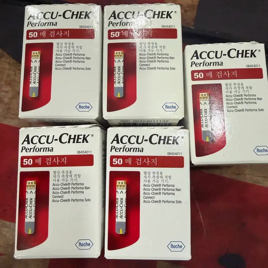[BUNJANG] Accu-Chek Performa Blood Glucose Test Strips (50 count, 5 boxes) / 아큐첵퍼포마시험지50매5개 일괄판매