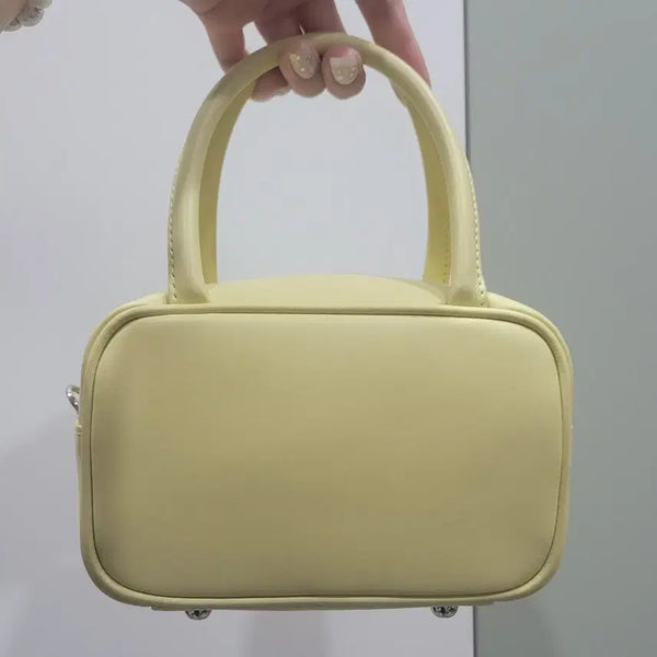 [BUNJANG] Potzpotz Box Bag Mustard Tote Bag / 포츠포츠 박스백 머스타드 토트백 미사용
