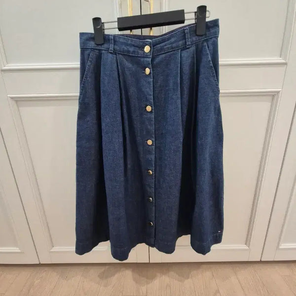 [BUNJANG] Tommy Hilfiger Long Denim Skirt / 타미힐피거 롱 데님스커트