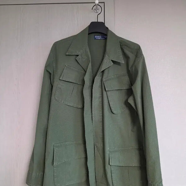 [BUNJANG] Polo Ralph Lauren Ripstop Utility Overshirt L Jungle Fatigue Jacket / 폴로 립스탑 유틸리티 오버셔츠 L사이즈 (정글퍼티그, 퍼티그자켓)