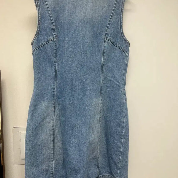 [BUNJANG] Plac Jeans Denim Mini Dress / 플랙진 원피스