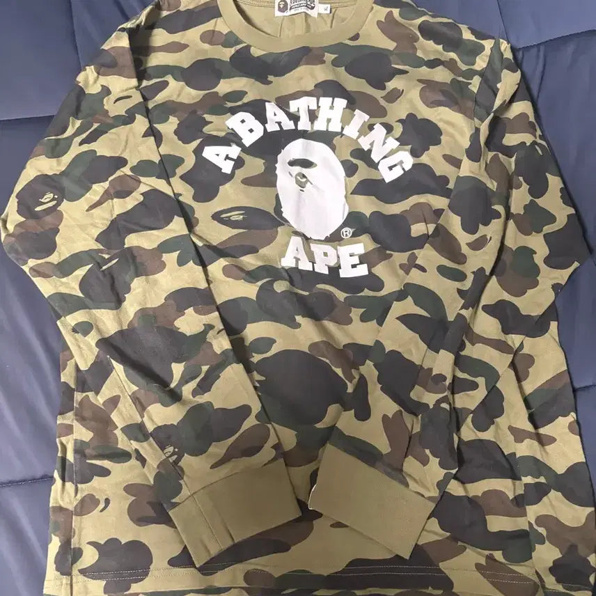 [BUNJANG] A Bathing Ape Camo College Long Sleeve XL / 베이프 카모 컬리지 롱슬리브 xl