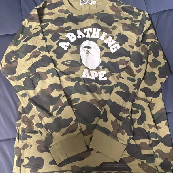 [BUNJANG] A Bathing Ape Camo College Long Sleeve XL / 베이프 카모 컬리지 롱슬리브 xl