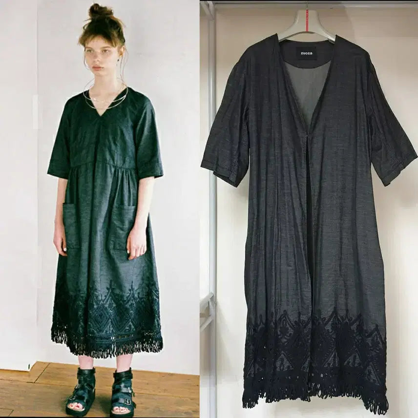 [BUNJANG] ZUCCA Embroidered Robe Jacket / ZUCCA 주카 입체자수장식 로브자켓 사카이 꼼데가르송 캐피탈 이자벨마랑