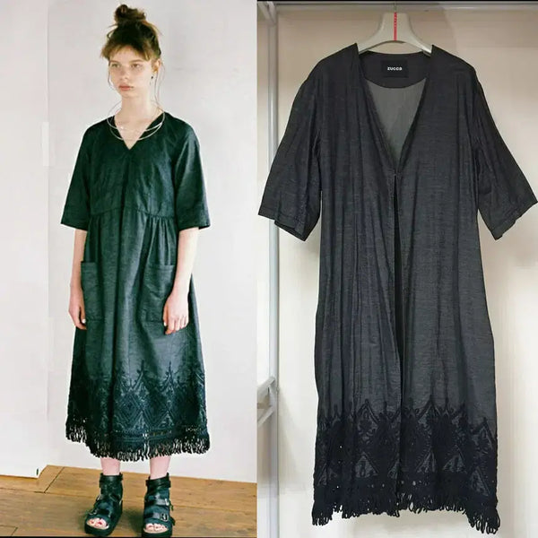 [BUNJANG] ZUCCA Embroidered Robe Jacket / ZUCCA 주카 입체자수장식 로브자켓 사카이 꼼데가르송 캐피탈 이자벨마랑