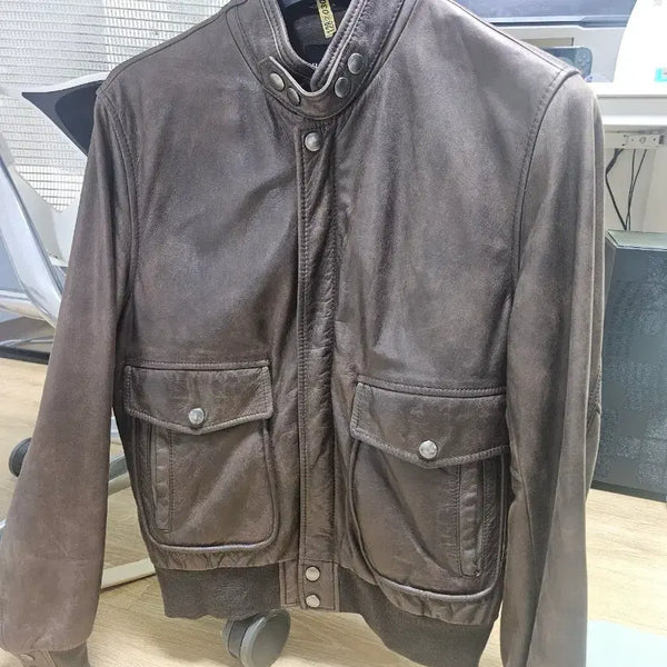 [BUNJANG] Hugo Boss Napa Leather Vintage Jacket 48 / 휴고보스 나파가죽 빈티지 자켓 48