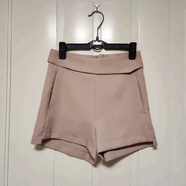 [BUNJANG] Beige High-Waisted Short Pants / 베이지 하이웨스트 숏팬츠