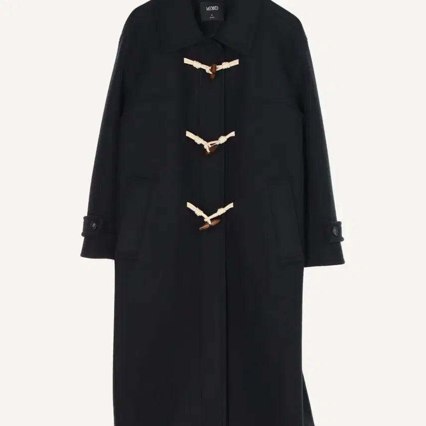 [BUNJANG] Mixxo Navy Long Duffle Coat S / 미쏘 떡볶이 더플 롱 코트 네이비 S