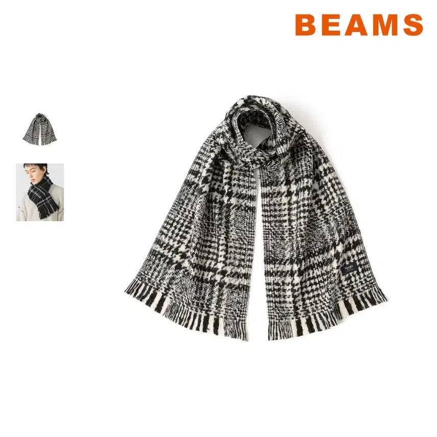 [BUNJANG] BEAMS Heart Loop Check Muffler / 빔즈 하트 루프 체크 머플러