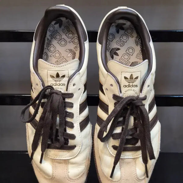 [BUNJANG] Adidas Samba Cream Brown Leather Sneakers Size 275 / [275] 아디다스 삼바 SAMBA 크림 브라운 레더 스니커즈 4.9