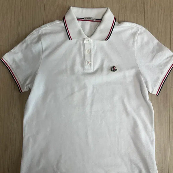 [BUNJANG] Moncler Men's Short Sleeve Polo Shirt White / 몽클레어 남성 반팔 카라티 흰색