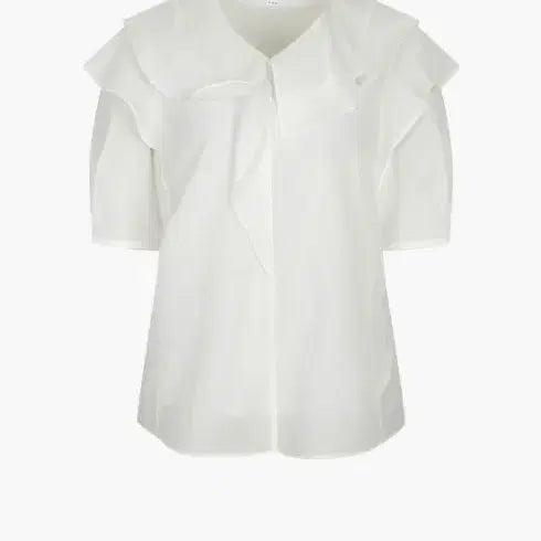 [BUNJANG] Nice Claup White Frill Blouse / 나이스클랍 화이트 프릴 블라우스예요
