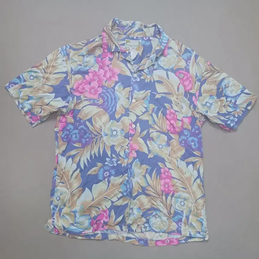 [BUNJANG] MINDLOOSER Flower Pattern Hawaiian Short Sleeve Shirt / [프리] MINDLOOSER 플라워 패턴 하와이안 반팔 셔츠