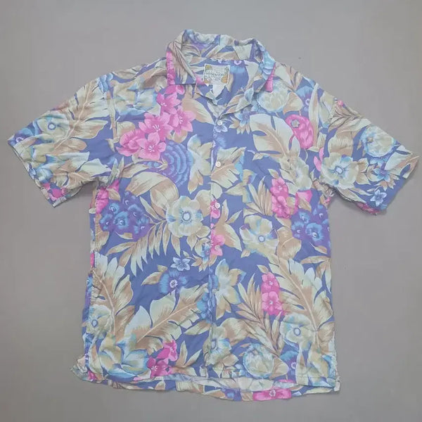 [BUNJANG] MINDLOOSER Flower Pattern Hawaiian Short Sleeve Shirt / [프리] MINDLOOSER 플라워 패턴 하와이안 반팔 셔츠