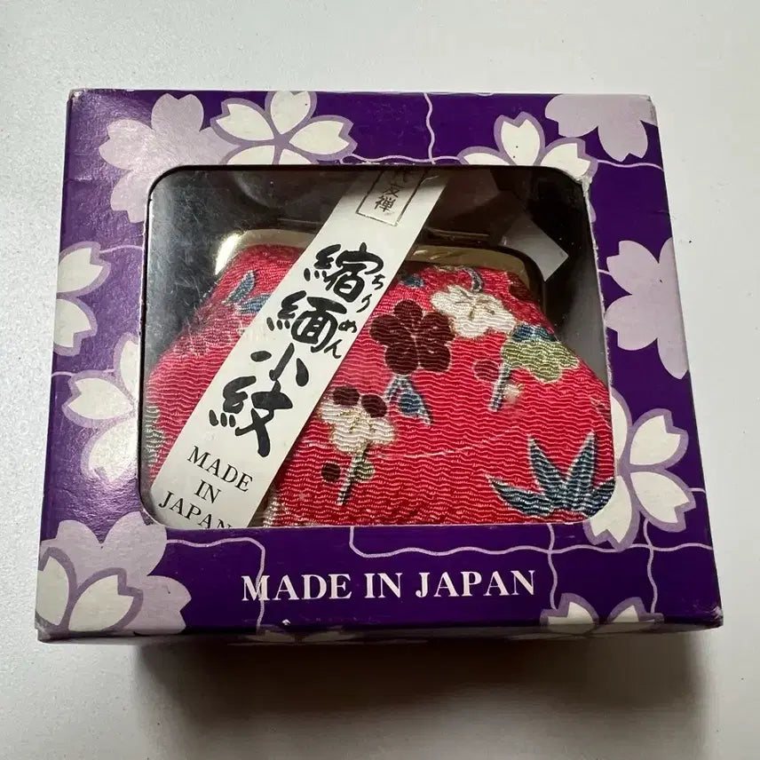 [BUNJANG] Chirimen Crepe Floral Gamaguchi Coin Purse / [새상품] 일본 치리멘 꽃무늬 가마구치 동전지갑