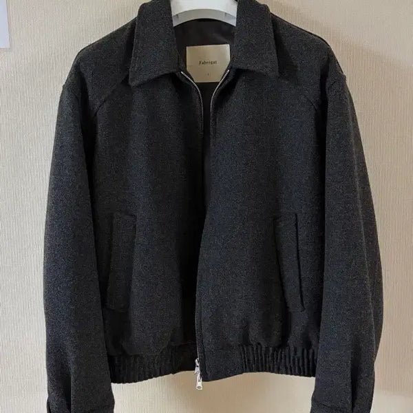 [BUNJANG] Favergast Gusto Wool Blouson Jacket Charcoal Size 2 / 파브레가 구스토 울 블루종 자켓 차콜 2사이즈