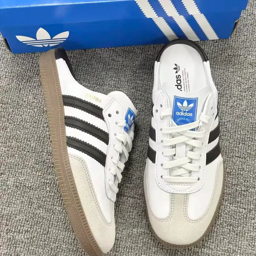 [BUNJANG] Adidas Originals Samba OG Two-Tone Slip-On Closed-Toe Slides / 아디다스 오리지널스 삼바 OG 투톤 슬립온 앞막힌 슬리퍼 특별 기능 없음