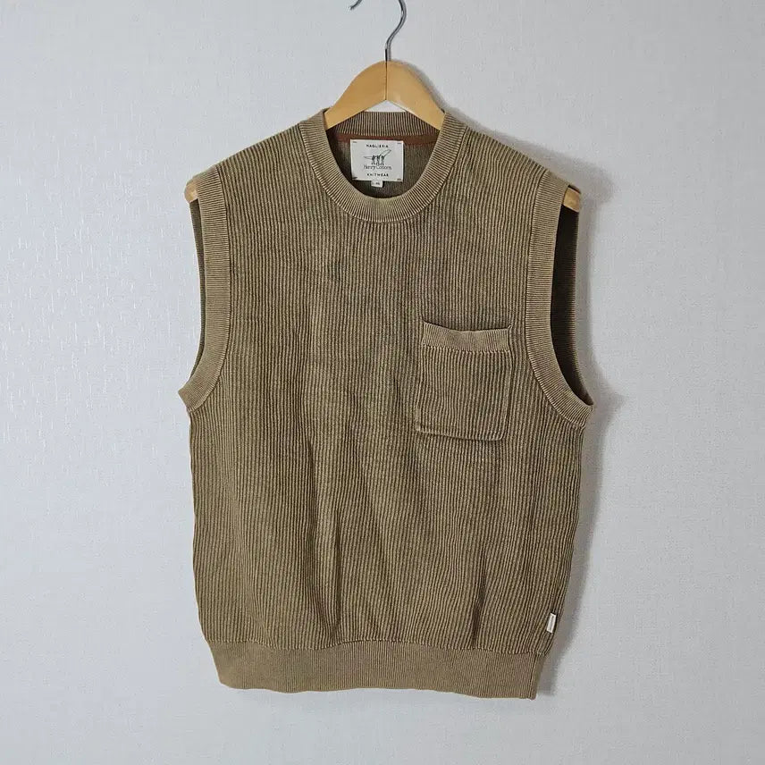 [BUNJANG] Henry Cotton Garment Dyed Knit Vest / 헨리코튼 가먼트다잉 니트 조끼 베스트 46 (95) 거의 새상품