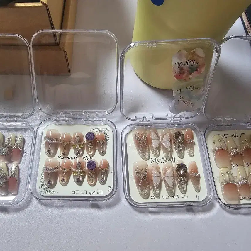 [BUNJANG] Handmade Swarovksi Crystal Nail Tips Set / 고퀄 스와 파츠 네일팁 일괄판매@