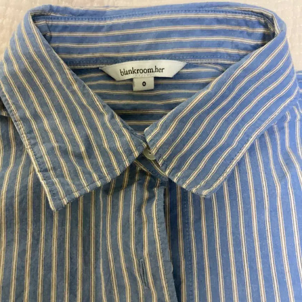 [BUNJANG] Blankroom Stripe Paper Shirt / 블랭크룸 스트라이프 셔츠 페이퍼 셔츠